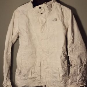White north face ski jacket